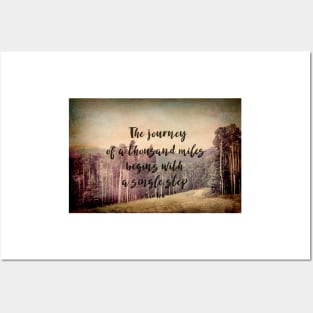 Motivational Quote The Journey Posters and Art